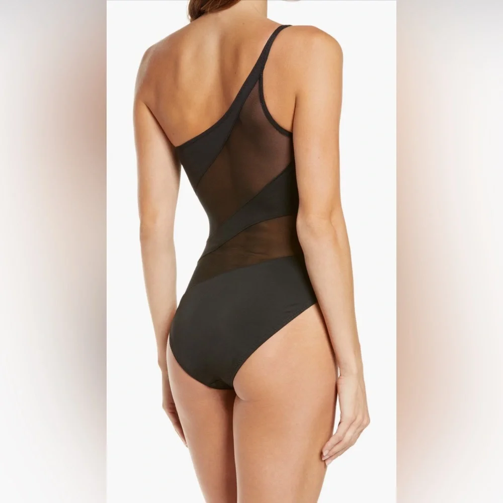 Normal Kamali Snake Mesh One shoulder Swimsuit, size Large, $265